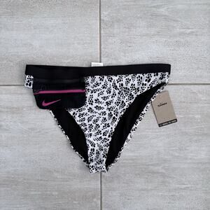 NEW NIKE PARTY DOTS HIGH WAIST SWIM BOTTOMS (NESSC268) SZ LARGE WOMENS! - 0364